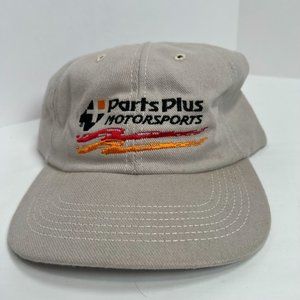Parts Plus Motorsports baseball hat grey adjustable leather‎ strap